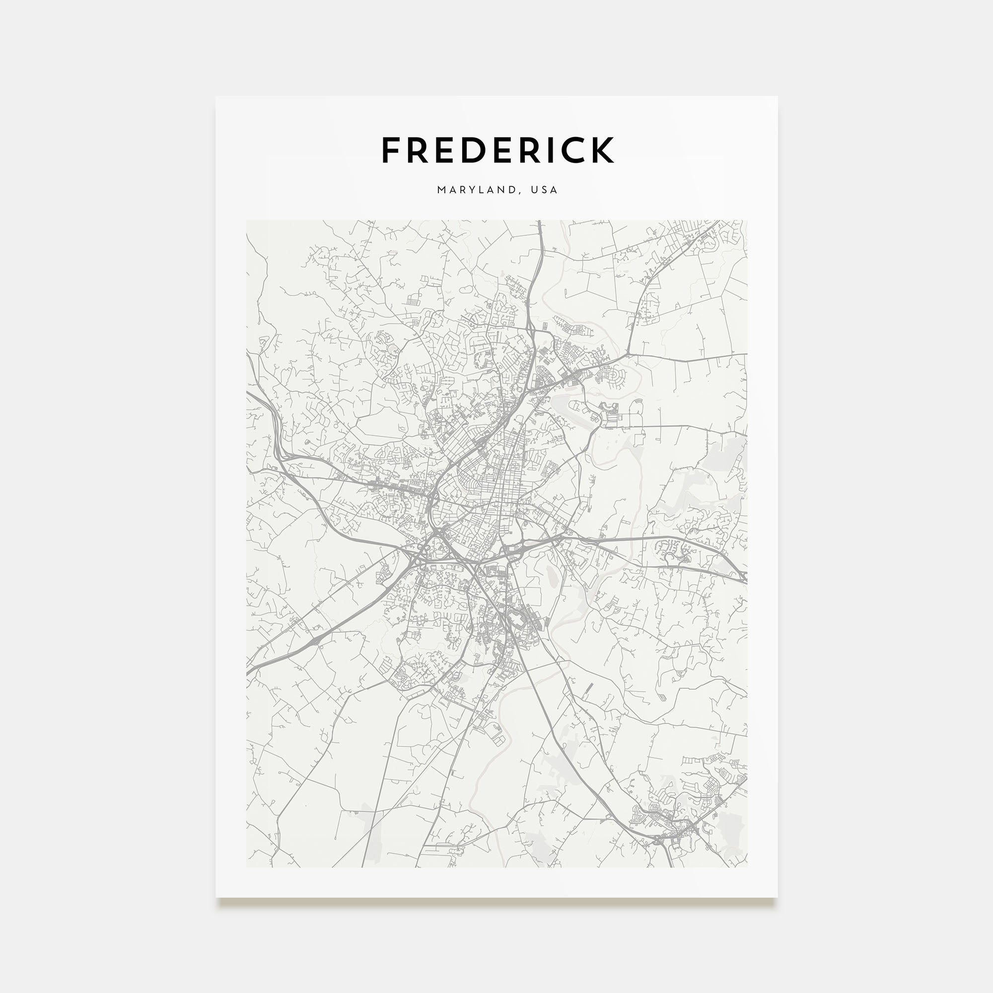 Frederick Map Portrait Poster