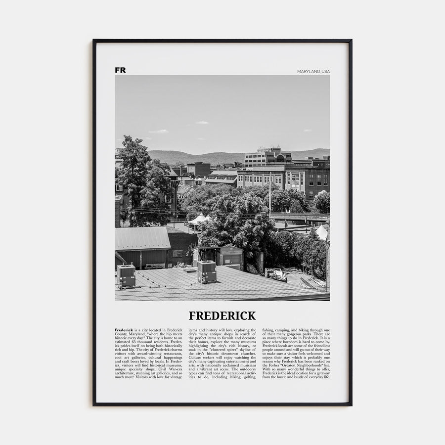 Frederick Travel B&W Poster