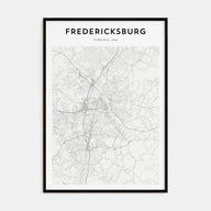 Fredericksburg Map Portrait Poster