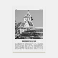 Fredericksburg Travel B&W Poster
