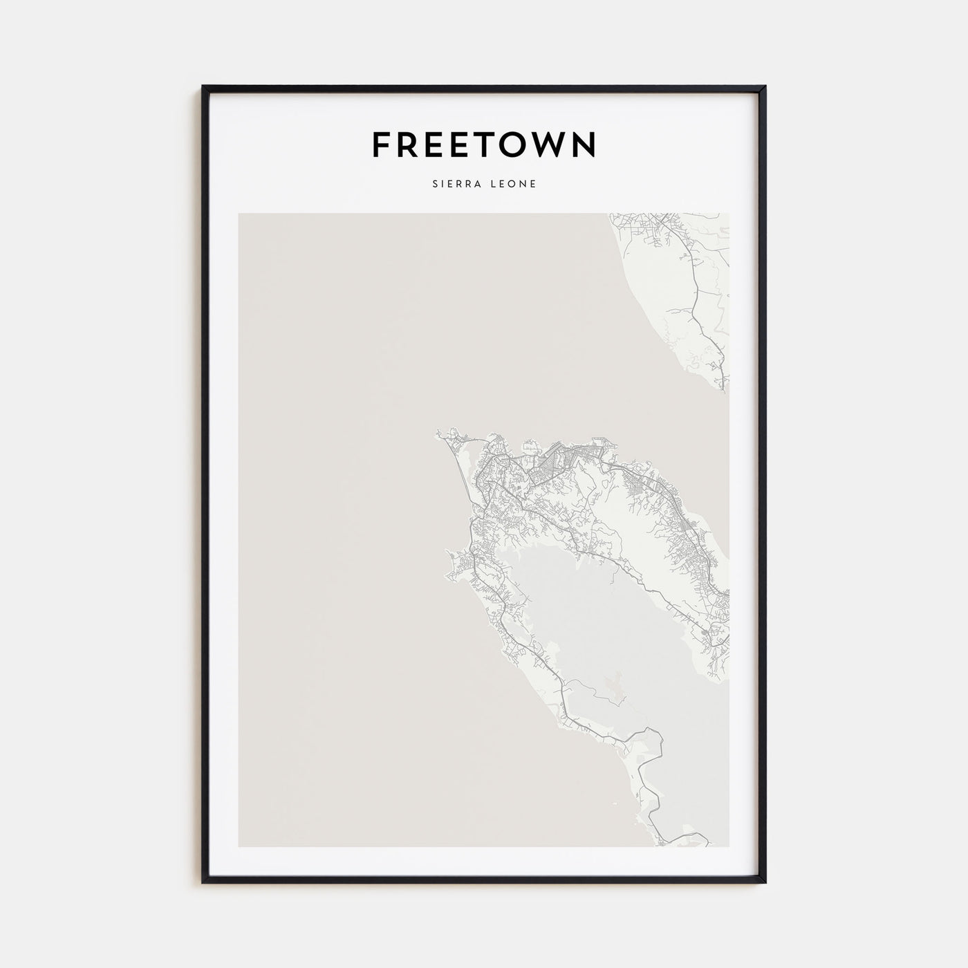 Freetown Map Portrait Poster