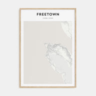 Freetown Map Portrait Poster
