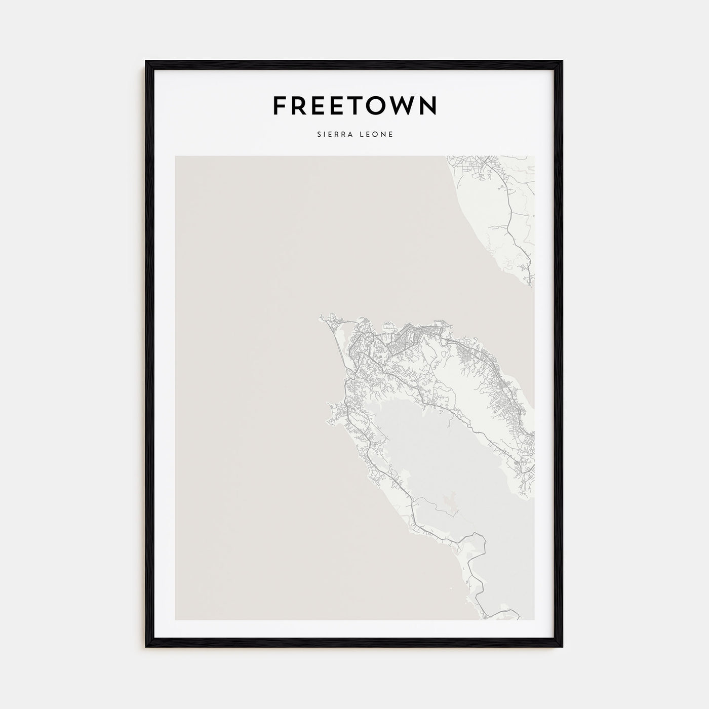 Freetown Map Portrait Poster