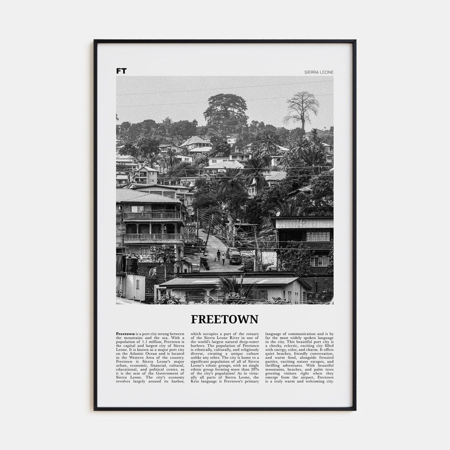Freetown Travel B&W Poster