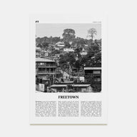Freetown Travel B&W Poster