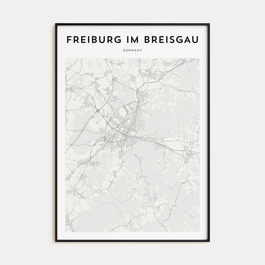 Freiburg im Breisgau Map Portrait Poster