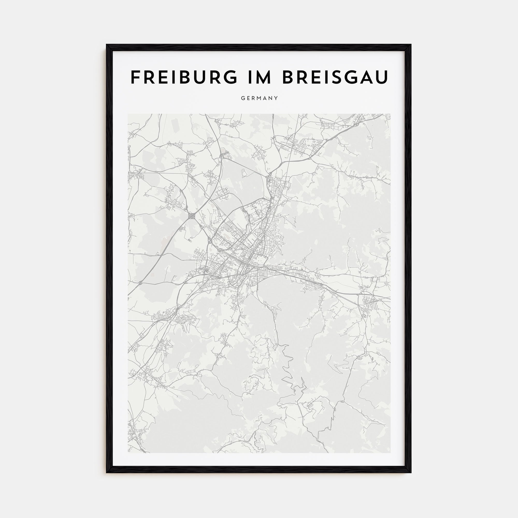Freiburg im Breisgau Map Portrait Poster