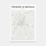 Freiburg im Breisgau Map Portrait Poster