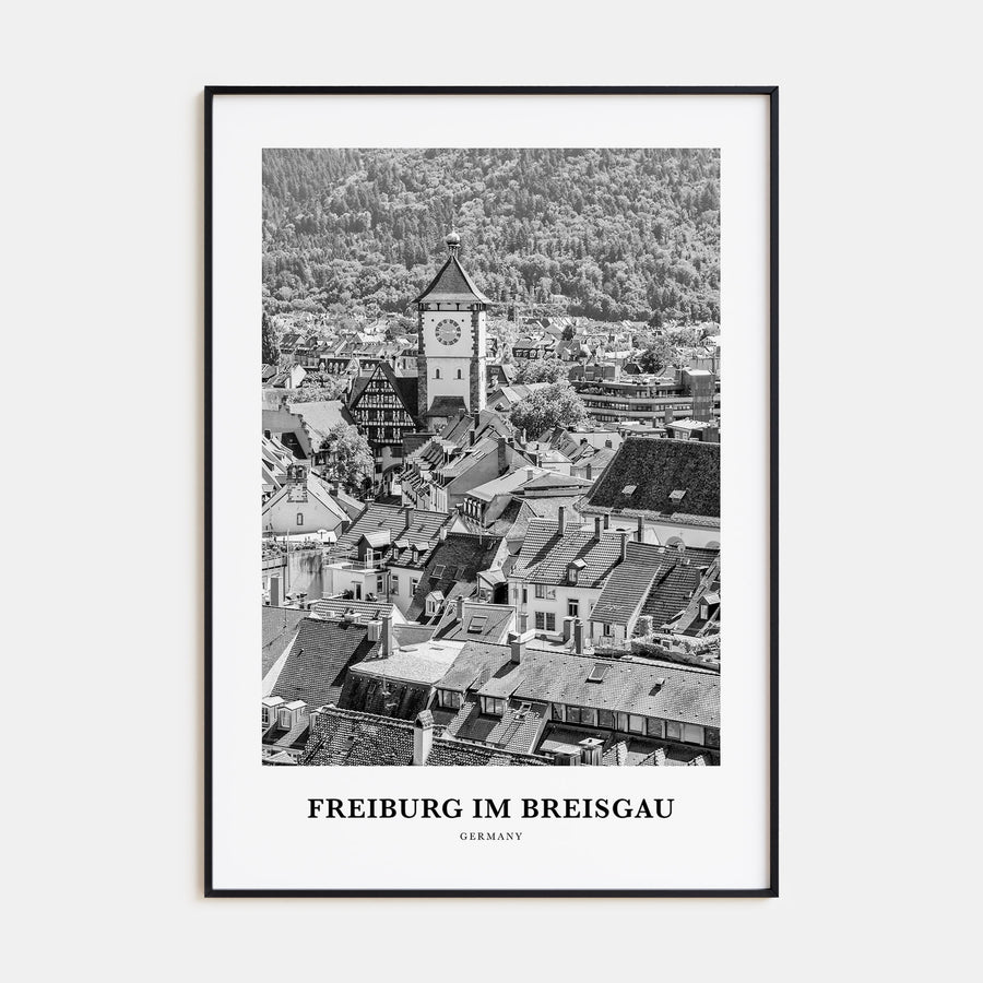 Freiburg im Breisgau Portrait B&W Poster