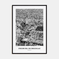Freiburg im Breisgau Portrait B&W Poster