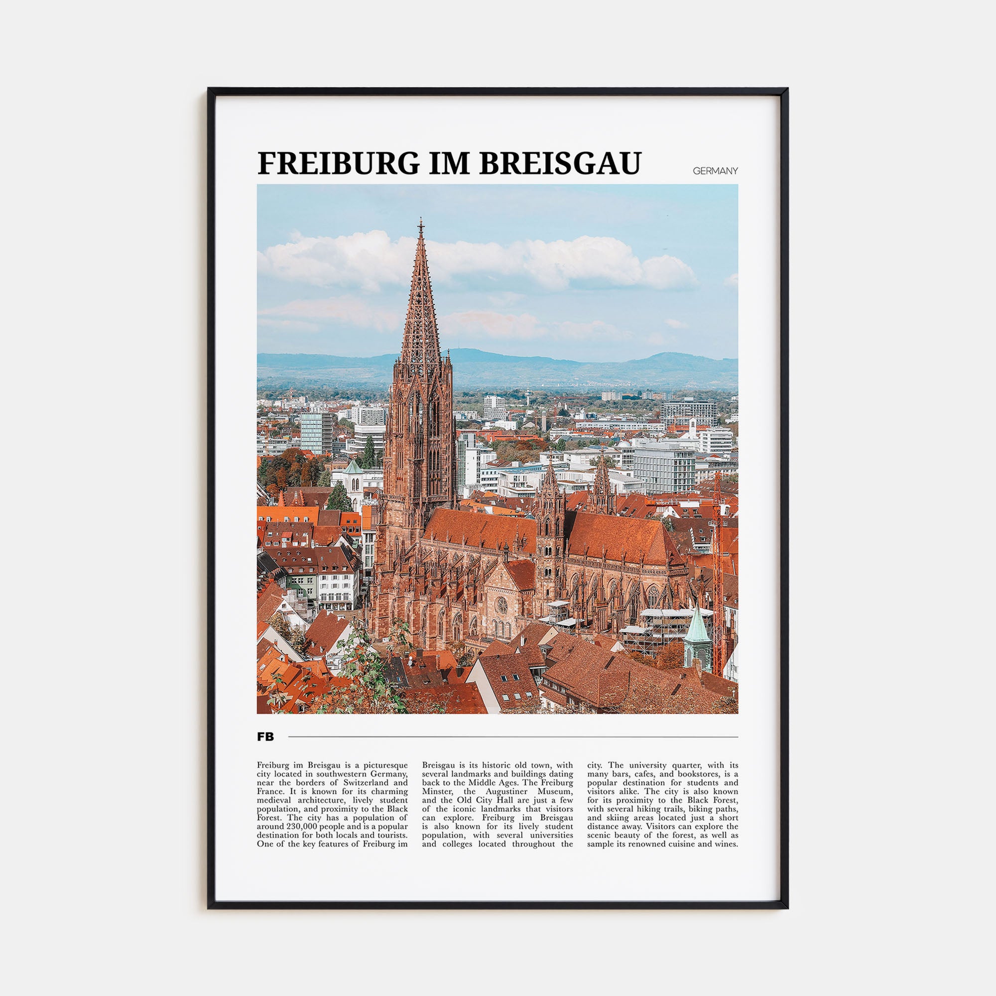 Freiburg im Breisgau Travel Color No 1 Poster