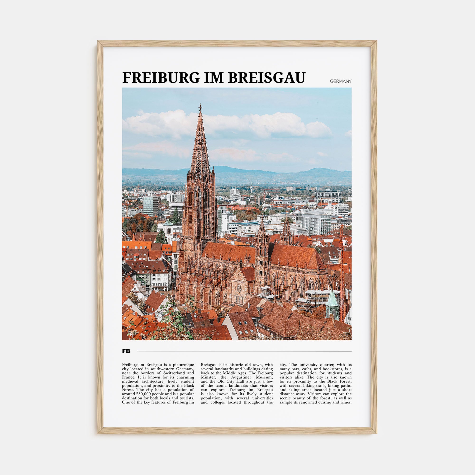 Freiburg im Breisgau Travel Color No 1 Poster