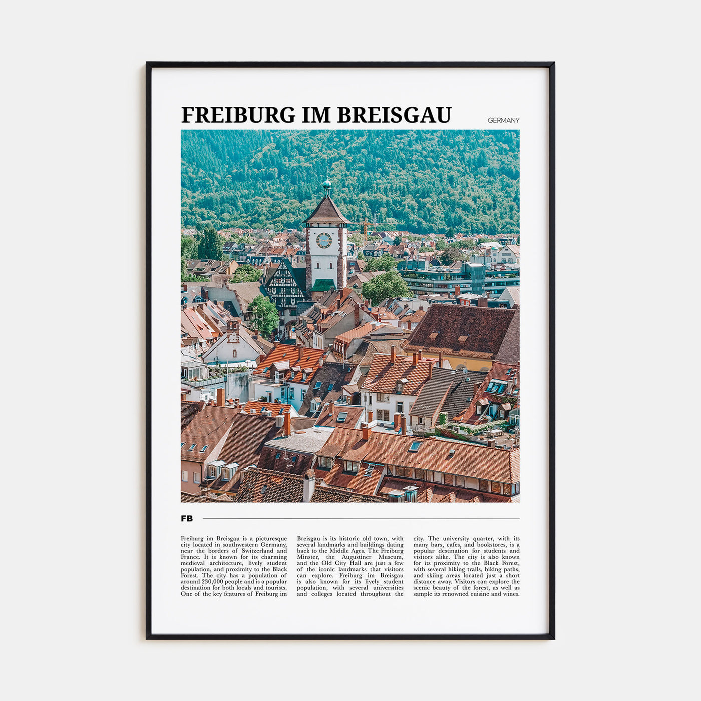 Freiburg im Breisgau Travel Color No 2 Poster