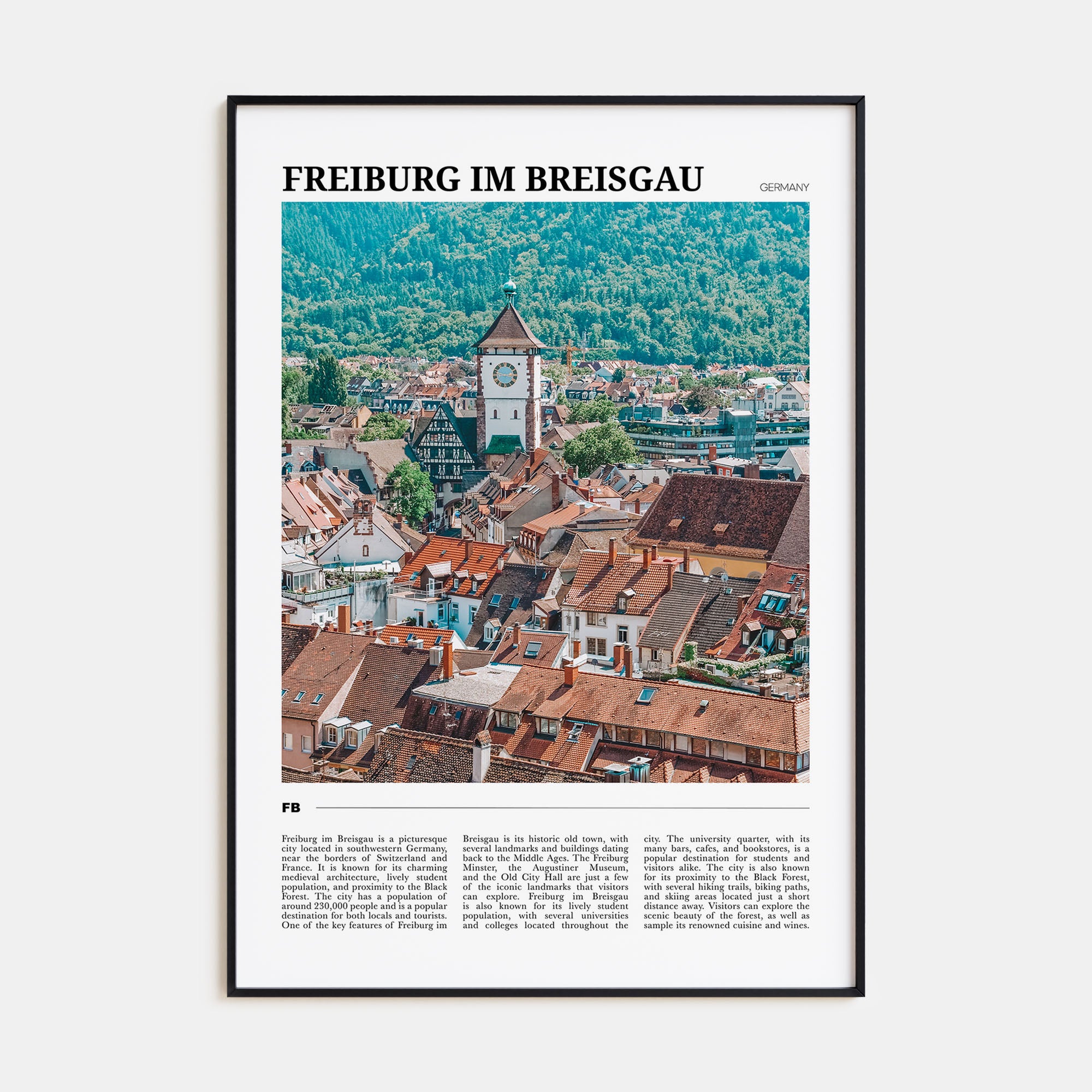 Freiburg im Breisgau Travel Color No 2 Poster