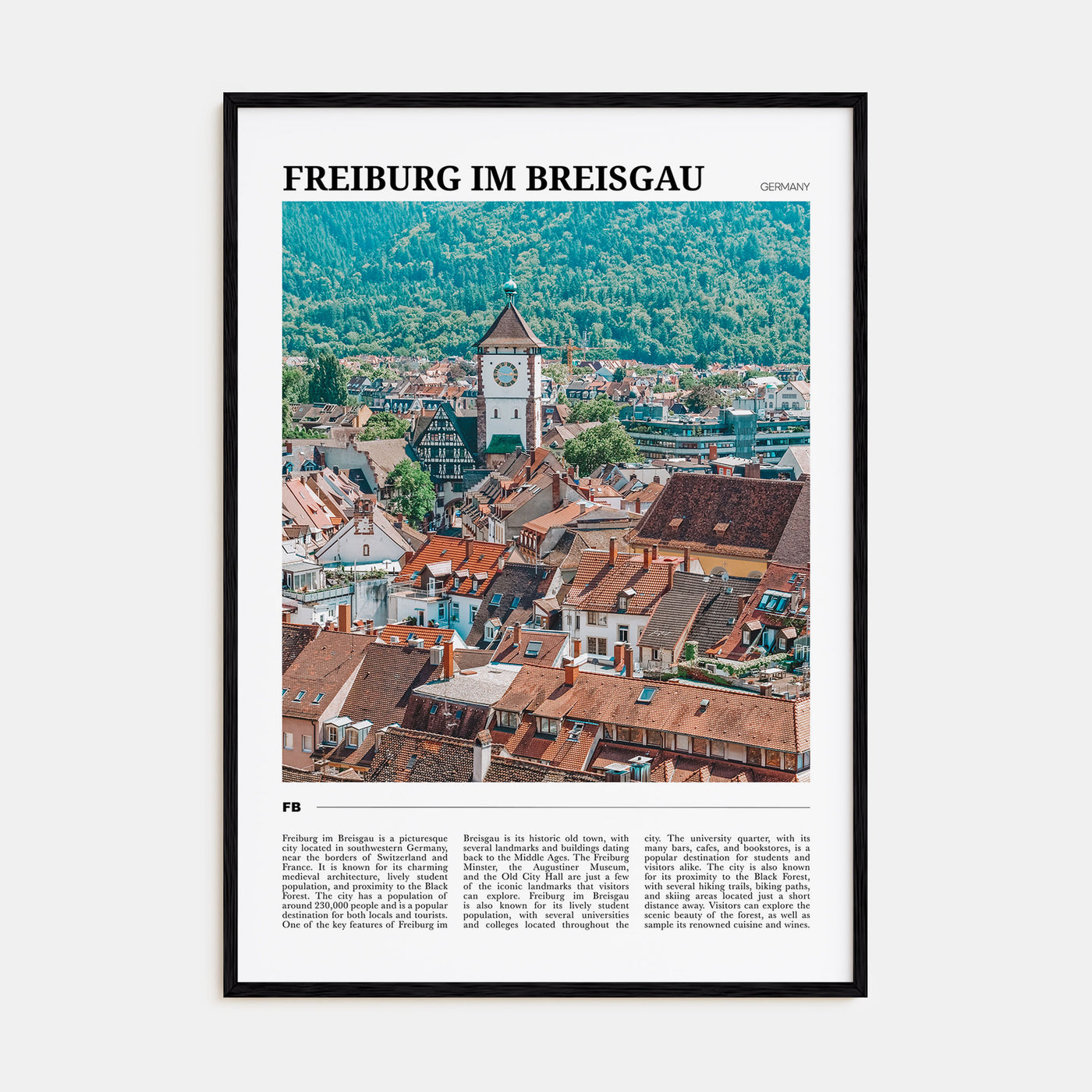 Freiburg im Breisgau Travel Color No 2 Poster