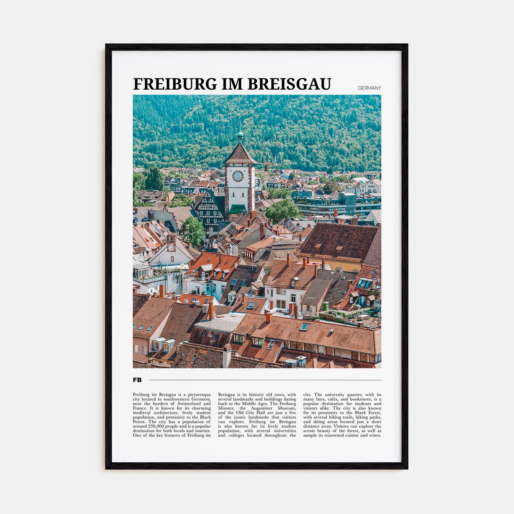 Freiburg im Breisgau Travel Color No 2 Poster