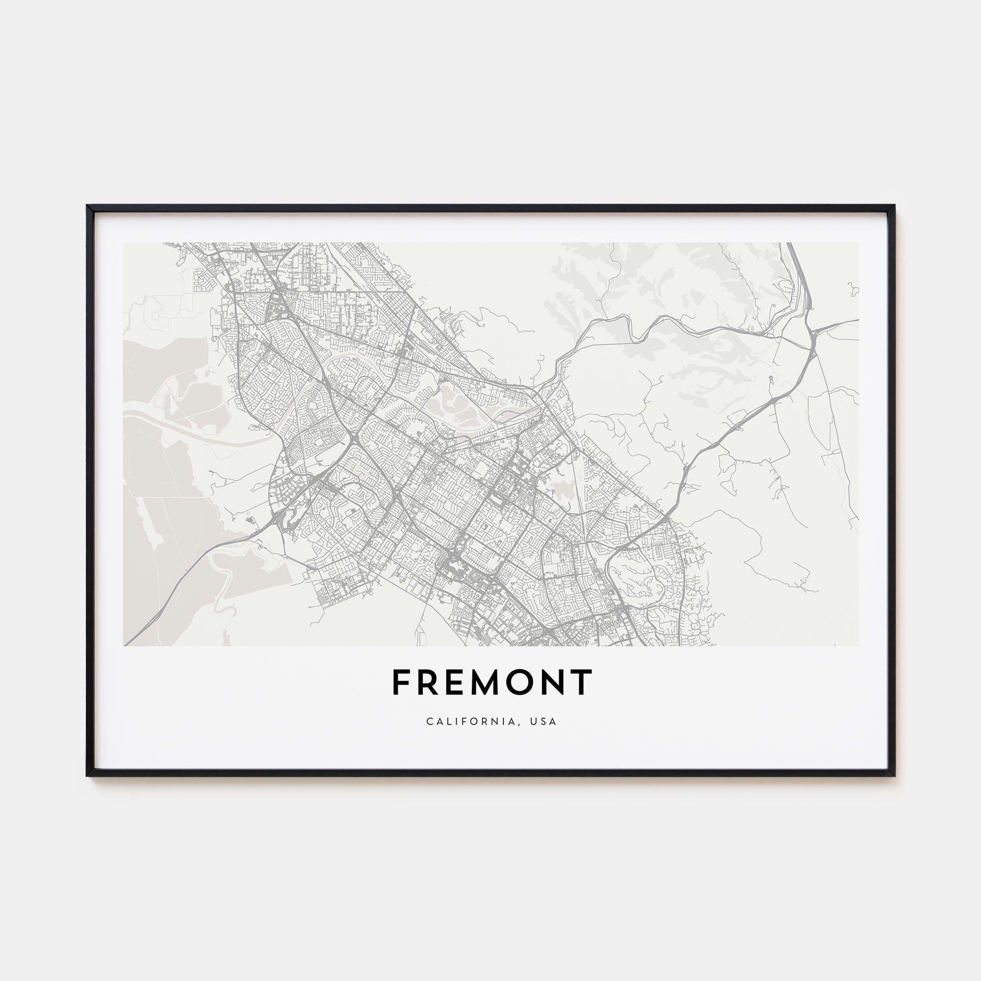 Fremont Map Landscape Poster