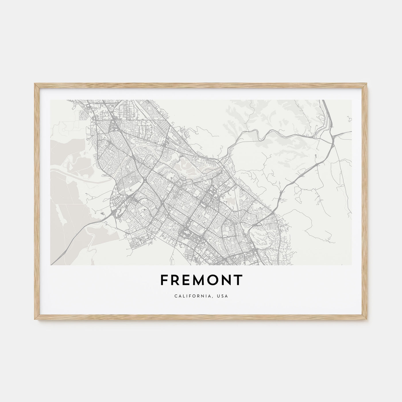 Fremont Map Landscape Poster