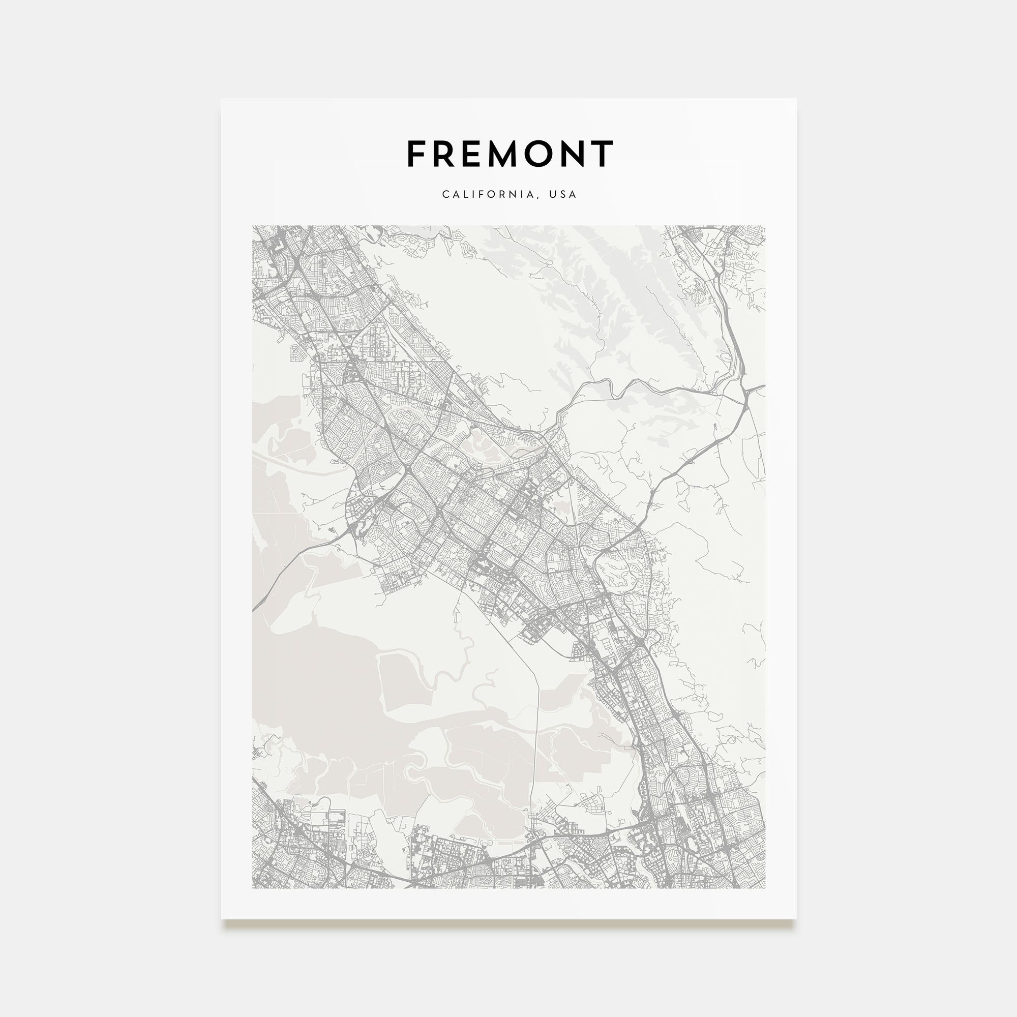 Fremont Map Portrait Poster