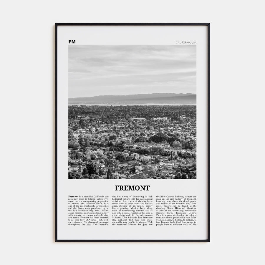 Fremont Travel B&W Poster