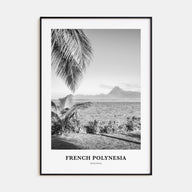 French Polynesia Portrait B&W Poster