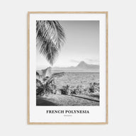 French Polynesia Portrait B&W Poster