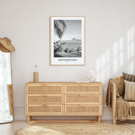 French Polynesia Portrait B&W Poster