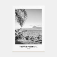 French Polynesia Portrait B&W Poster