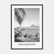 French Polynesia Portrait B&W Poster