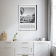 French Polynesia Travel B&W Poster