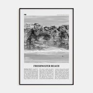Freshwater Beach Travel B&W Poster