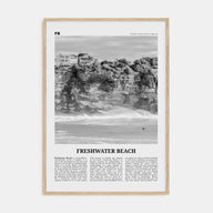 Freshwater Beach Travel B&W Poster