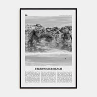 Freshwater Beach Travel B&W Poster