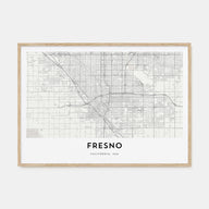 Fresno Map Landscape Poster