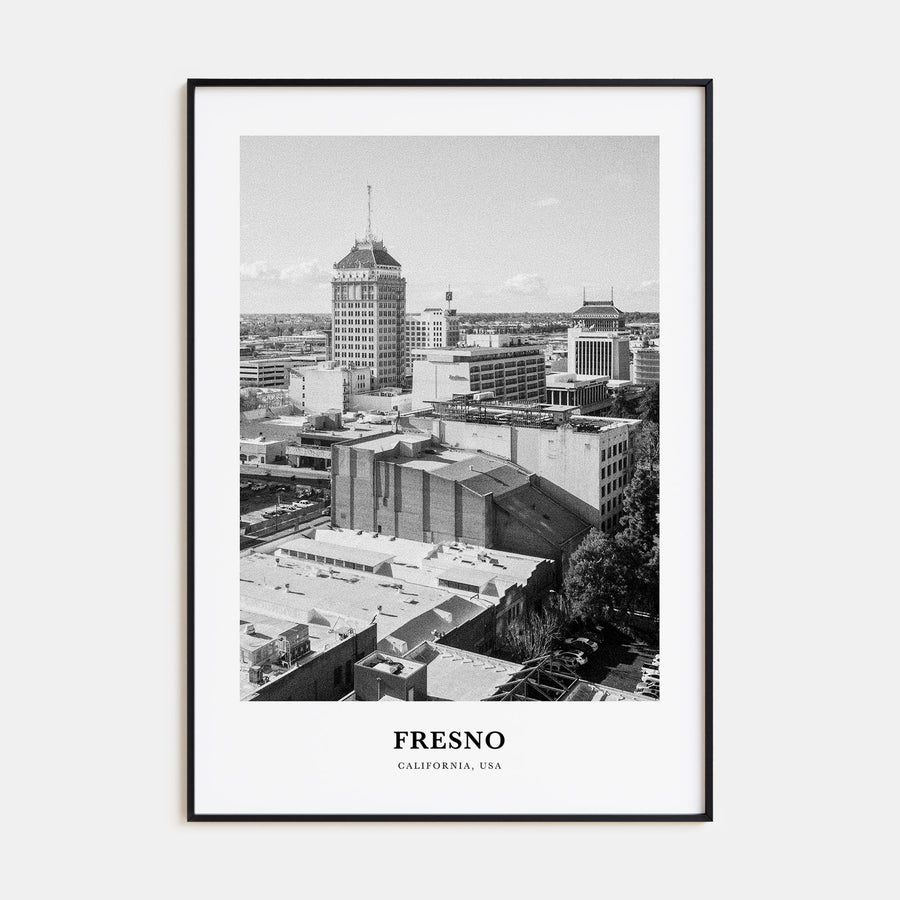 Fresno Portrait B&W Poster