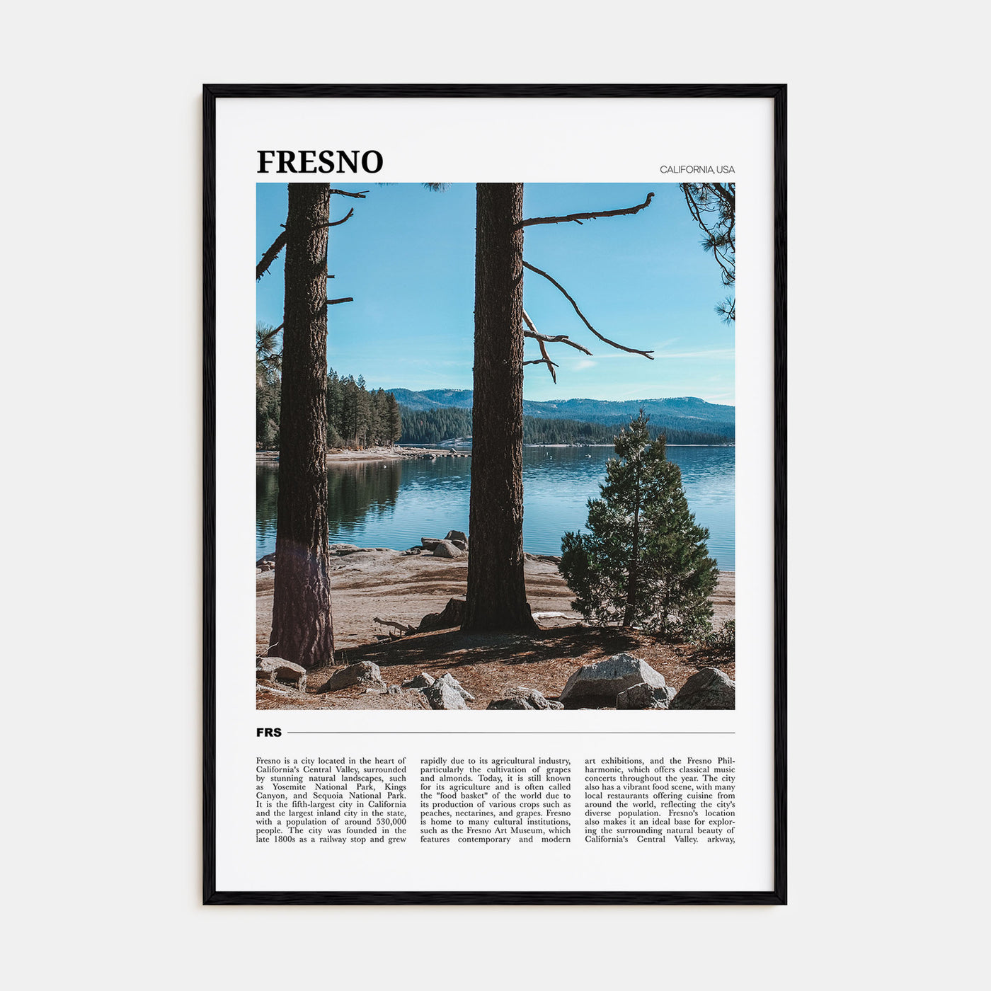 Fresno Travel Color Poster
