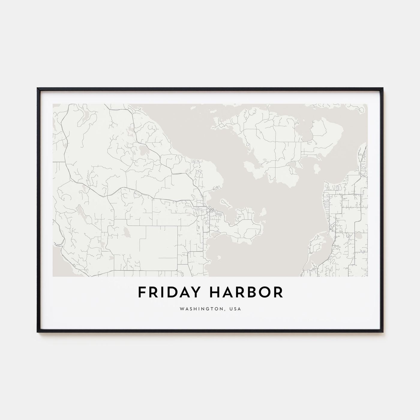 Friday Harbor Map Landscape Poster