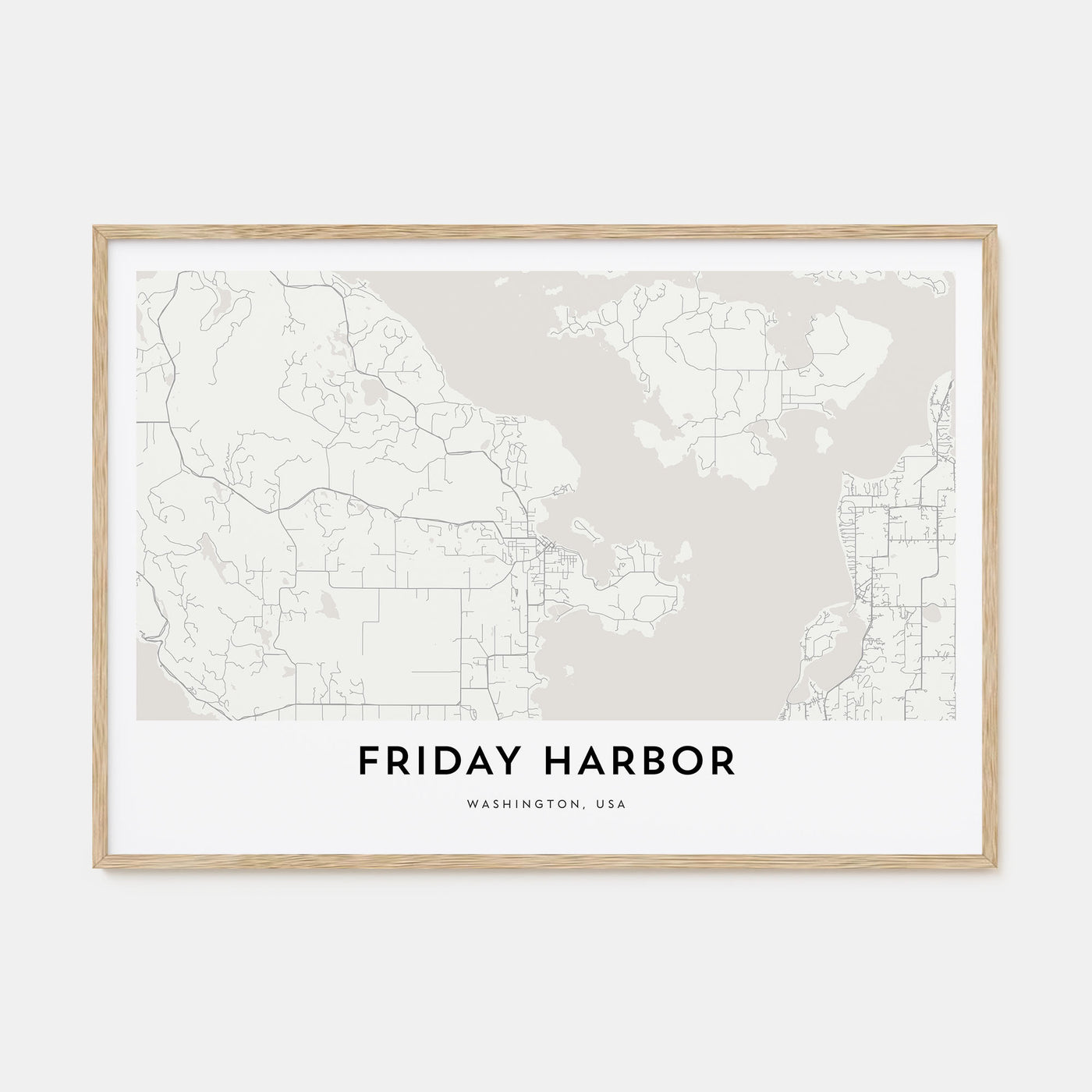 Friday Harbor Map Landscape Poster
