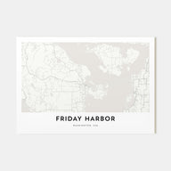 Friday Harbor Map Landscape Poster