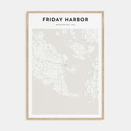 Friday Harbor Map Portrait Poster