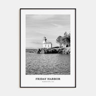 Friday Harbor Portrait B&W Poster