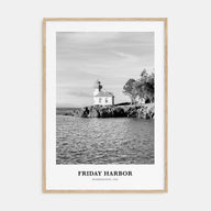 Friday Harbor Portrait B&W Poster