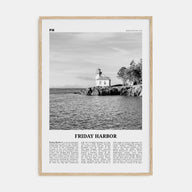 Friday Harbor Travel B&W Poster