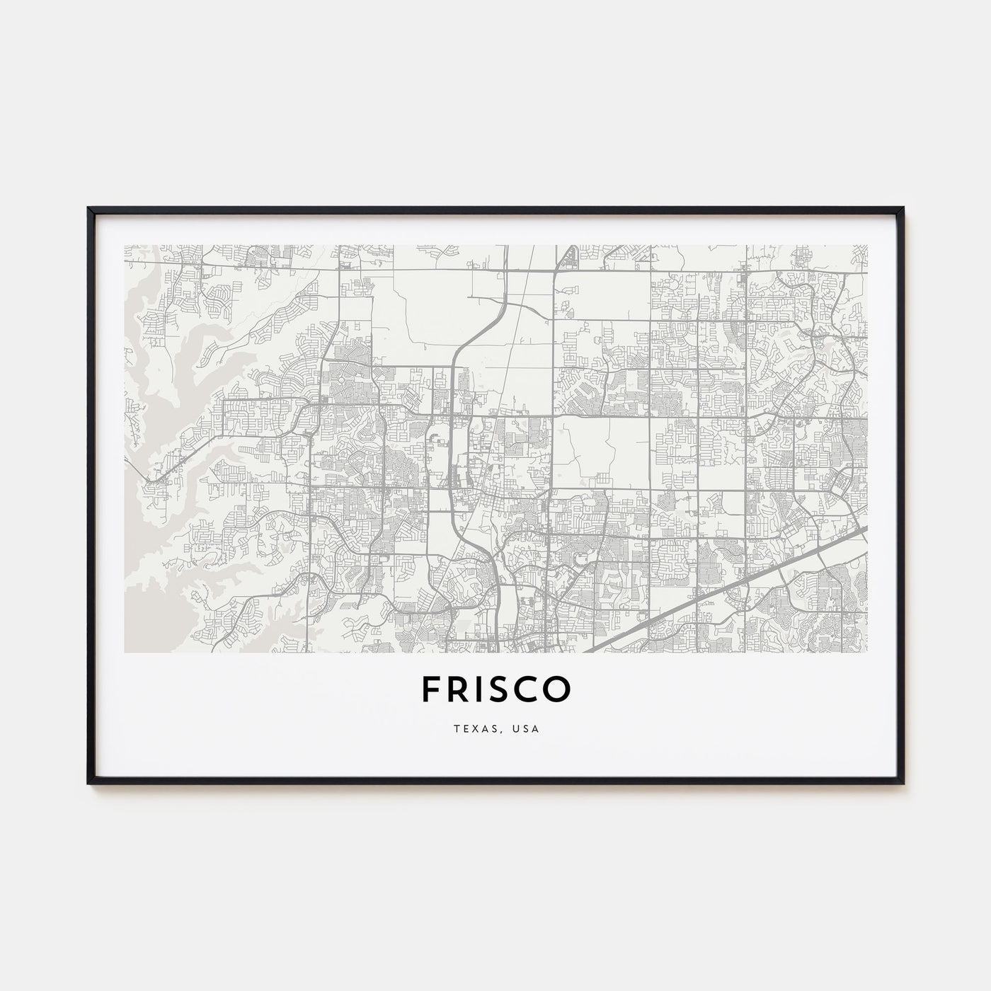 Frisco Map Landscape Poster