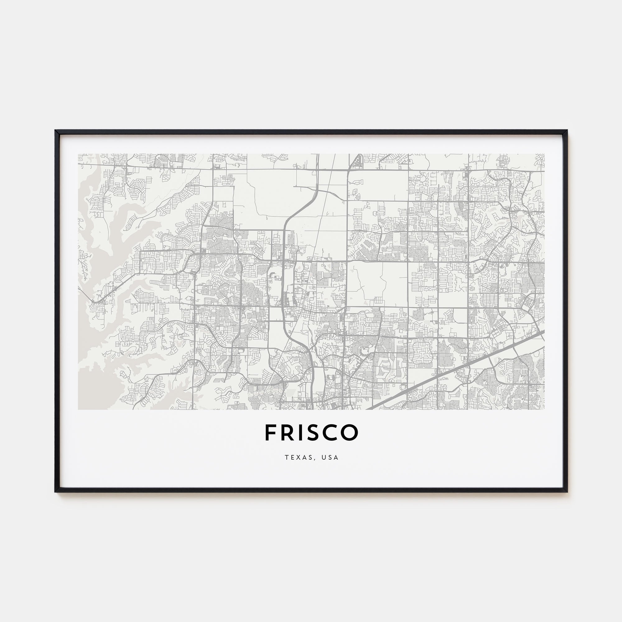 Frisco Map Landscape Poster