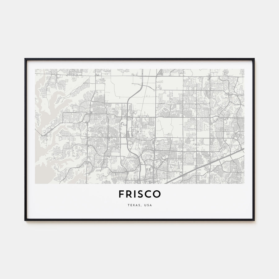 Frisco Map Landscape Poster