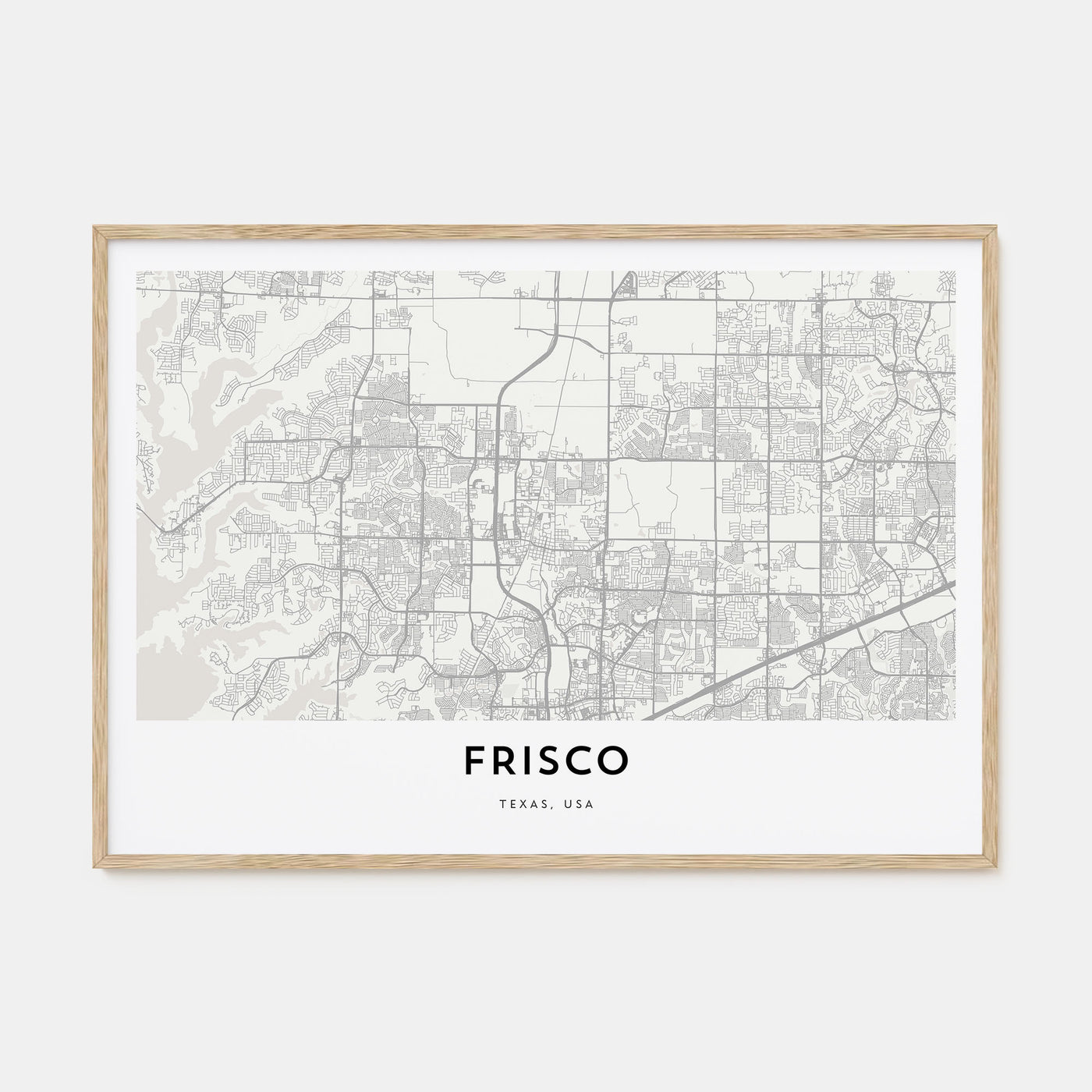 Frisco Map Landscape Poster