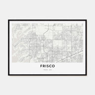 Frisco Map Landscape Poster
