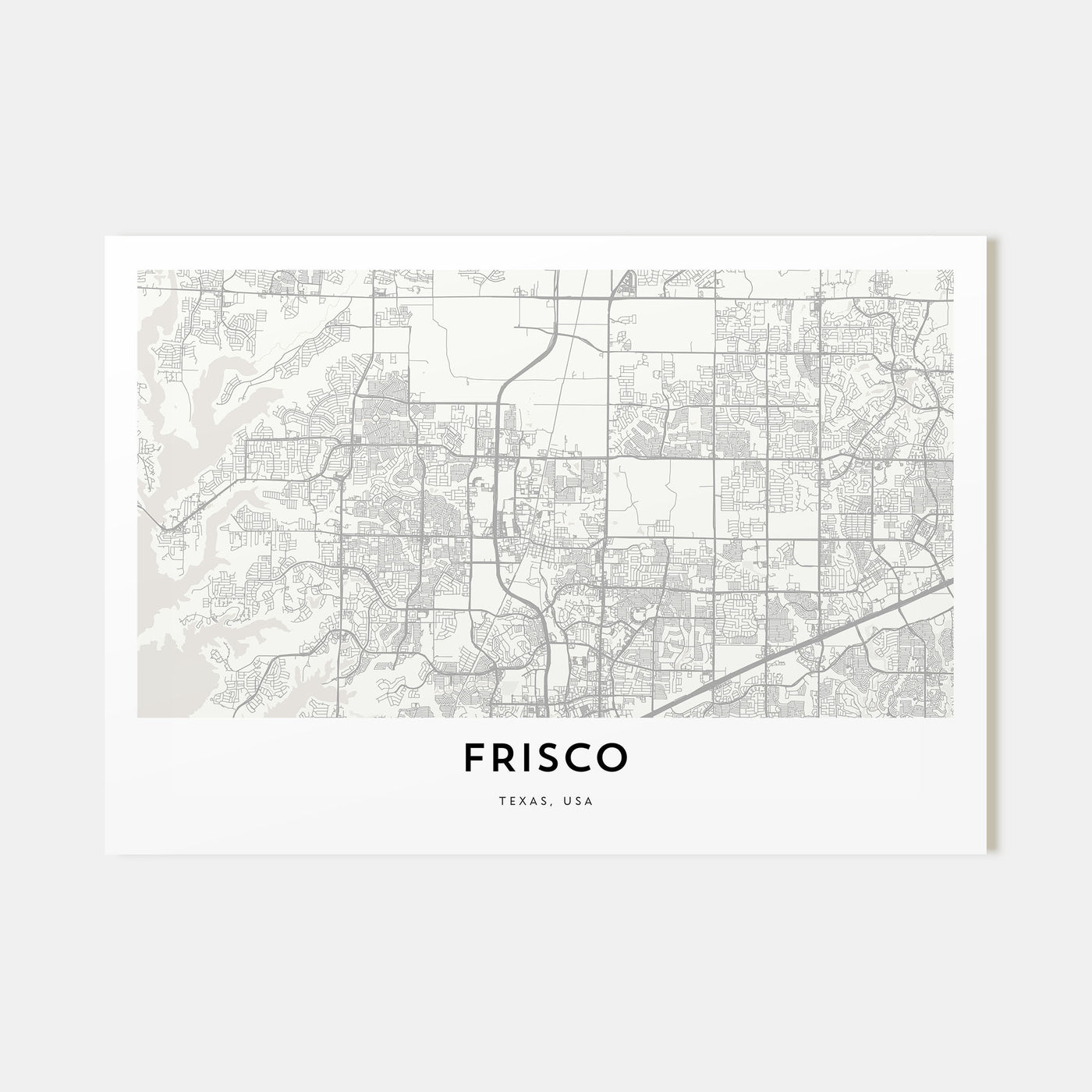 Frisco Map Landscape Poster