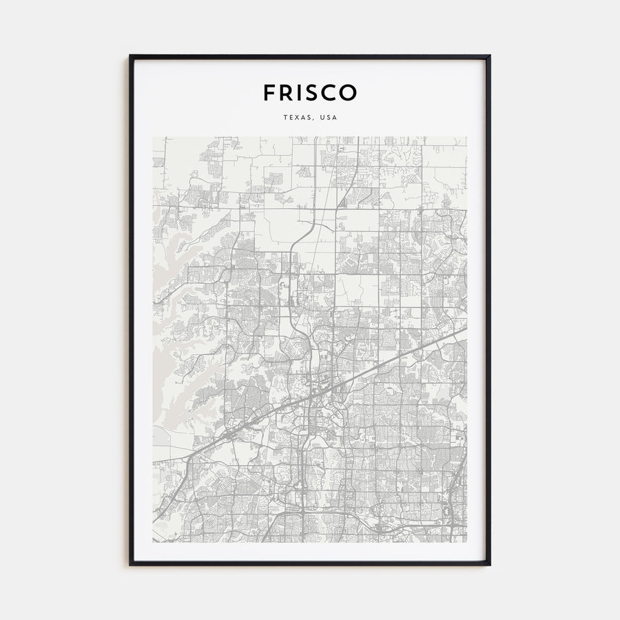Frisco Map Portrait Poster